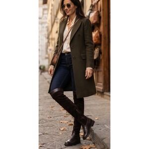 Studio Pollini Italian Leather Suede OTK Brown Knee High Boots Womens US Sz 8